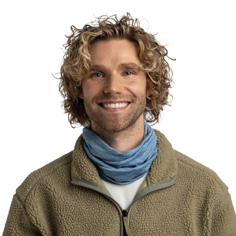 LIGTHWEIGHT MERINO WOOL SOLID LAKE BLUE