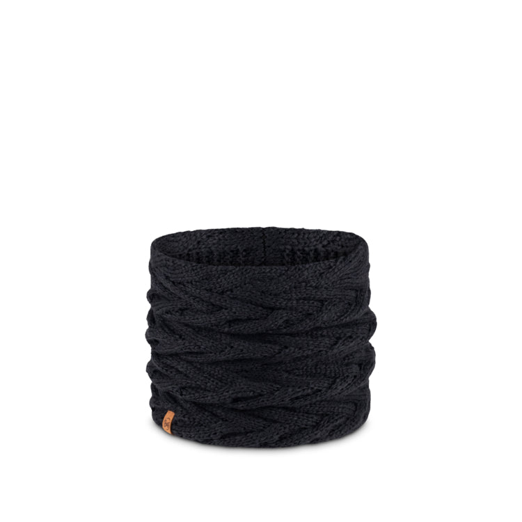 Knitted & Fleece Neckwarmer CARYN BLACK