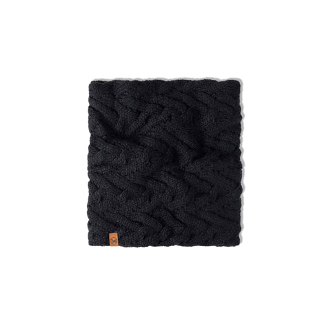 Knitted & Fleece Neckwarmer CARYN BLACK