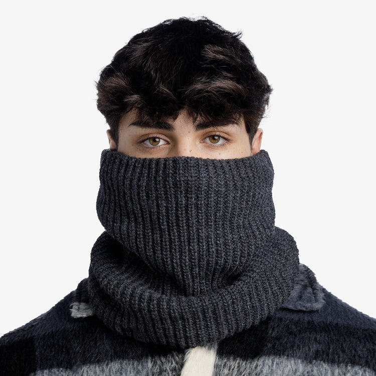 Knitted & Fleece Neckwarmer JARN GRAPHITE