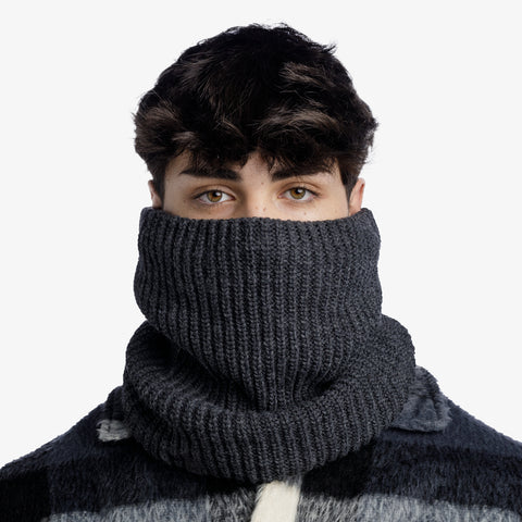 Knitted & Fleece Neckwarmer JARN GRAPHITE