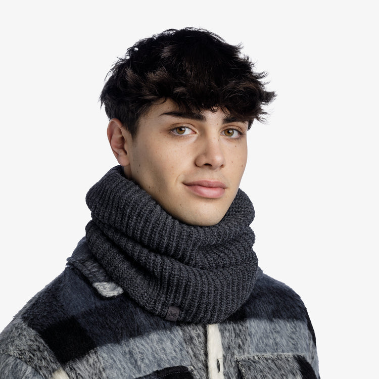 Knitted & Fleece Neckwarmer JARN GRAPHITE