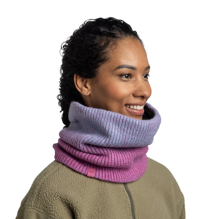 Knitted & Fleece Neckwarmer MARIN ORCHID