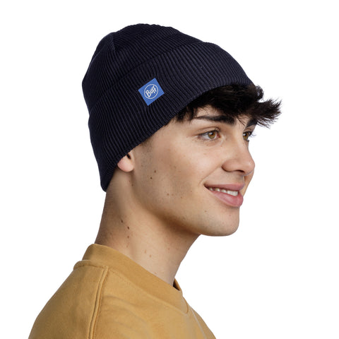 Crossknit Beanie SOLID NIGHT BLUE