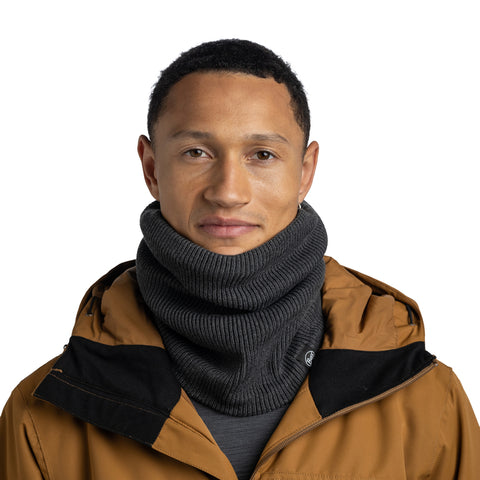 Knitted & Fleece Neckwarmer RENVI GREY HEATHER
