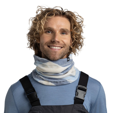 POLAR PRINTS NECKWARMER AGUAR BLUE