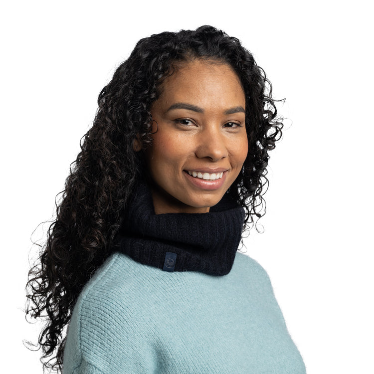 Knitted Neckwarmer NILAH NIGHT BLUE