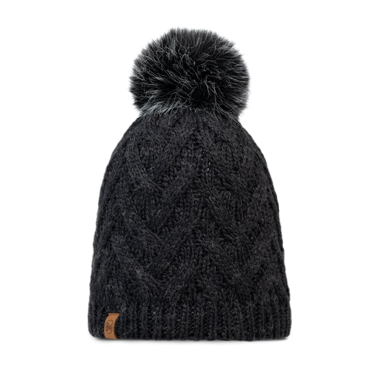 Knitted & Fleece Band Hat CARYN GRAPHITE