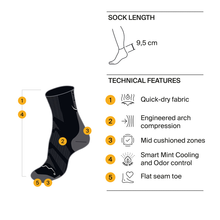 CALCETINES LW Merino Wool Crew LWC1 GRAPHITE