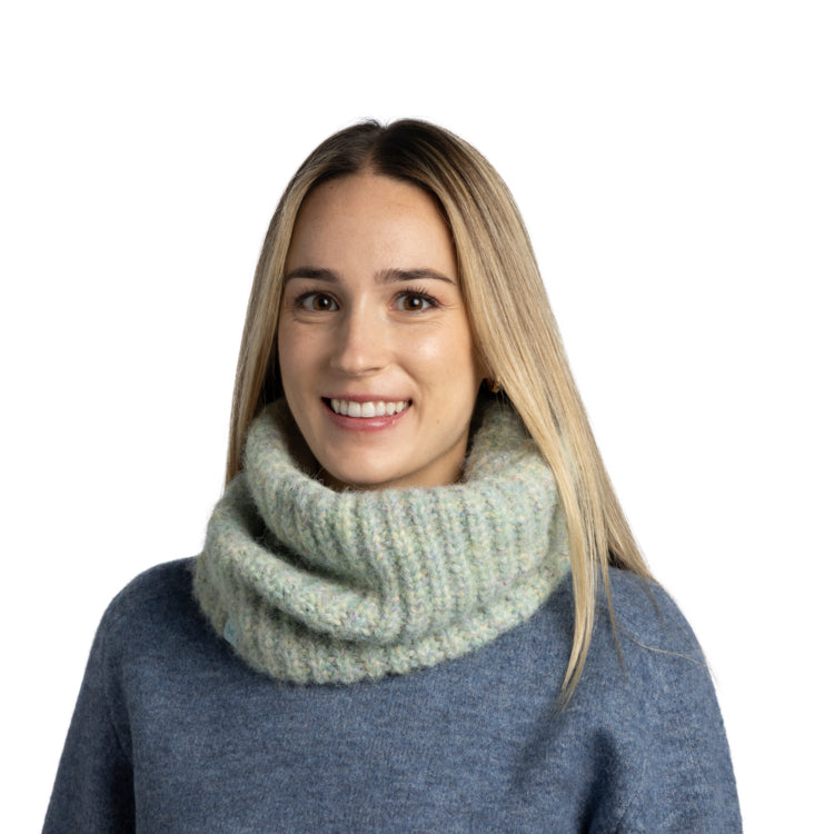 Knitted & Fleece Neckwarmer DALIA AQUA HAZE