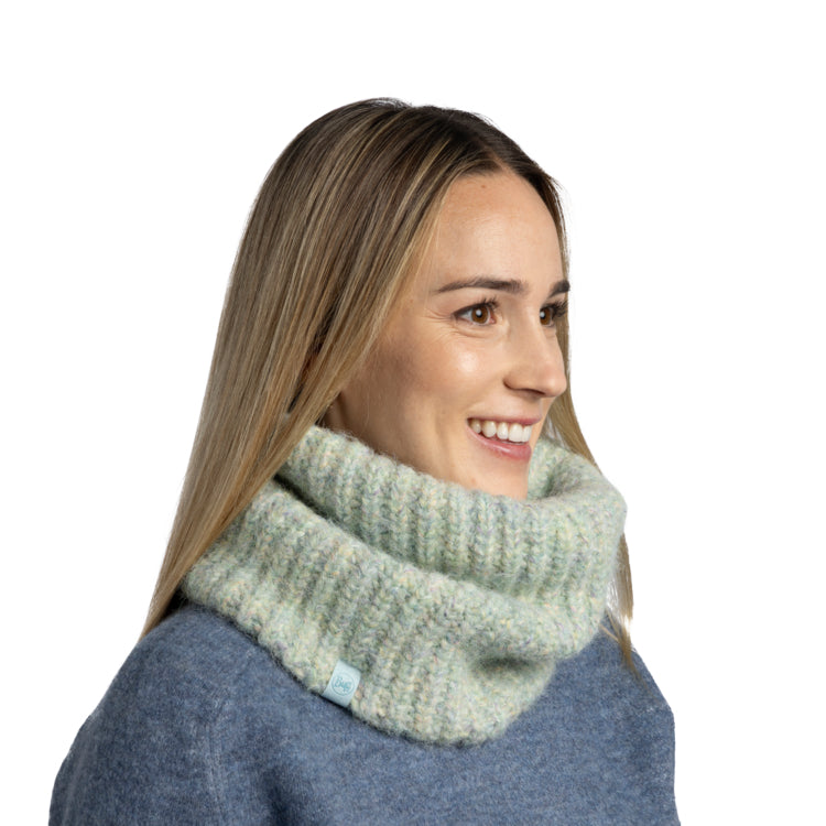 Knitted & Fleece Neckwarmer DALIA AQUA HAZE