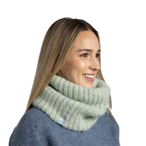 Knitted & Fleece Neckwarmer DALIA AQUA HAZE