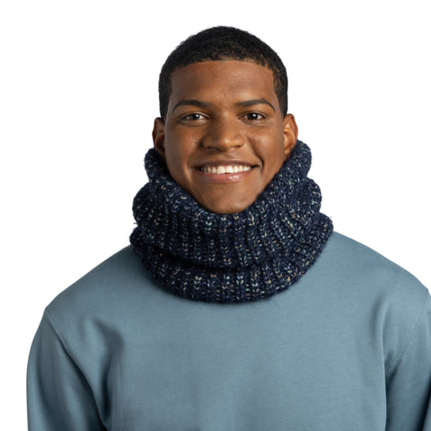 Knitted & Fleece Neckwarmer DALIA NIGHT BLUE